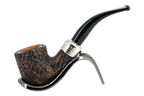 Peterson of Dublin Arklow Sandblasted Briar Smoking Pipe - Shape 01 - 9mm