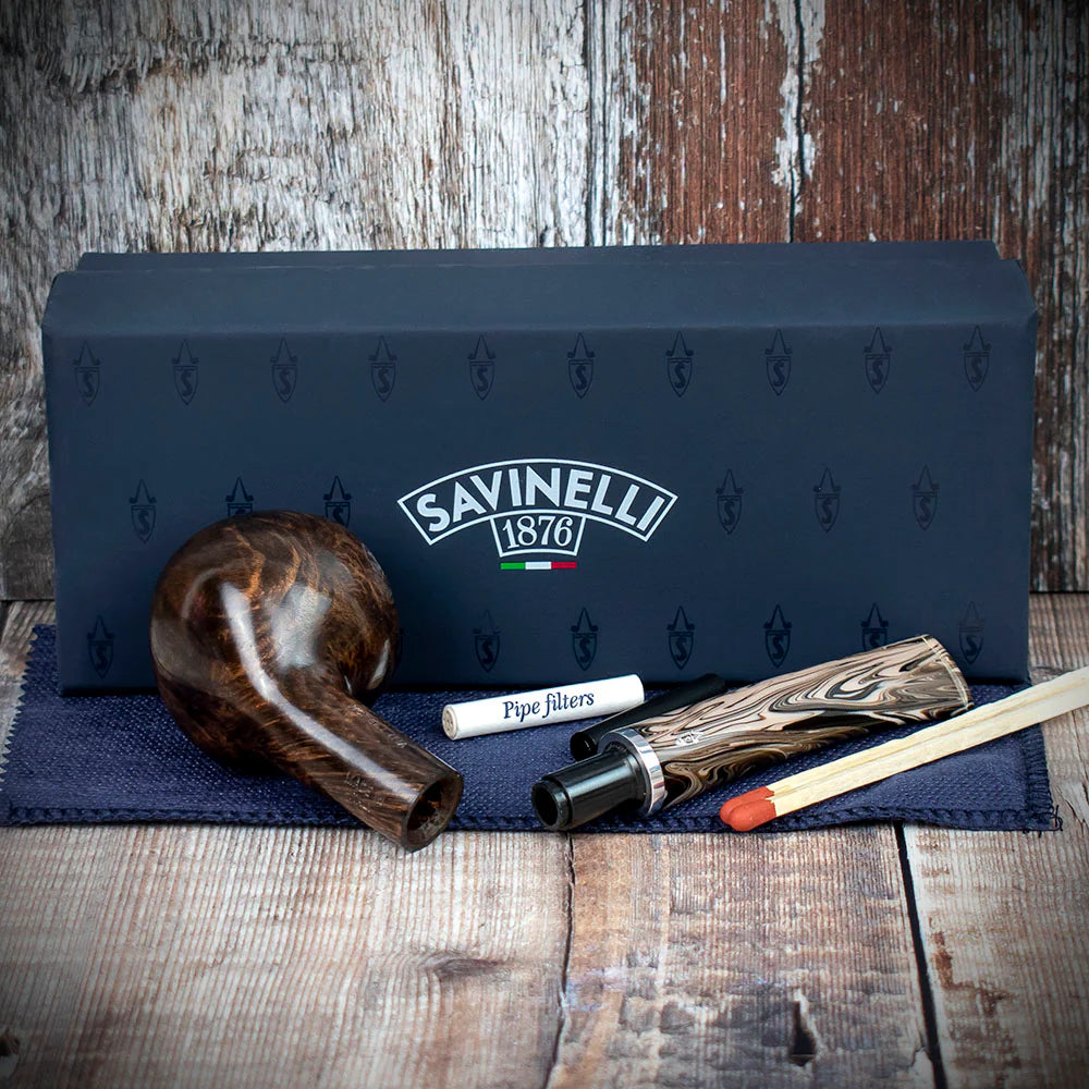 Savinelli Morellina Smooth Brown 315S - 6mm Briar Pipe