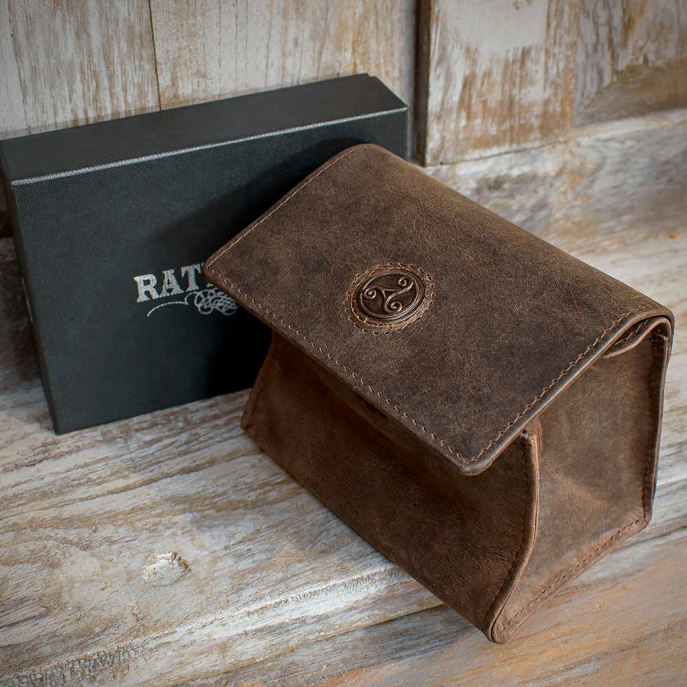 Rattray's Peat Leather Pipe Tobacco Pouch - Small Stand Up 2