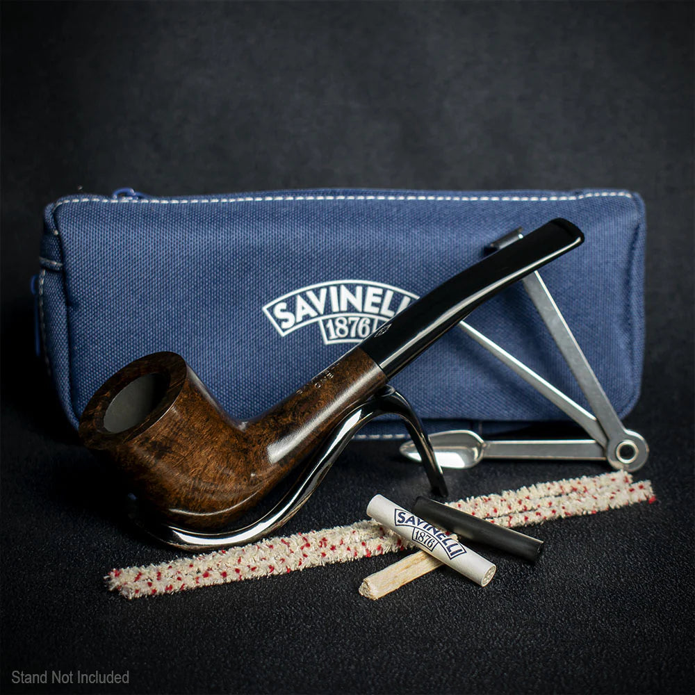 Savinelli One Smooth Brown 404 Pipe Starter Kit