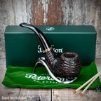 Peterson of Dublin Emerald Rusticated Briar Smoking Pipe - Shape XL02 - 9mm