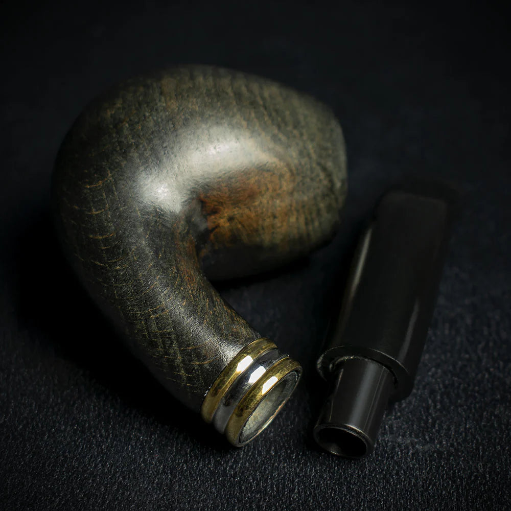 Smoke-King 9mm Black Beechwood Budget Pipe - Bent