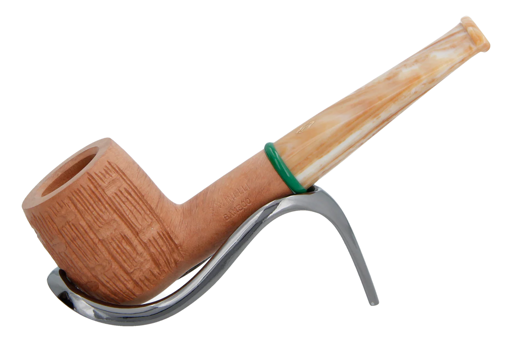 Savinelli Bamboo Rusticated Natural 106 - 6mm Briar Pipe