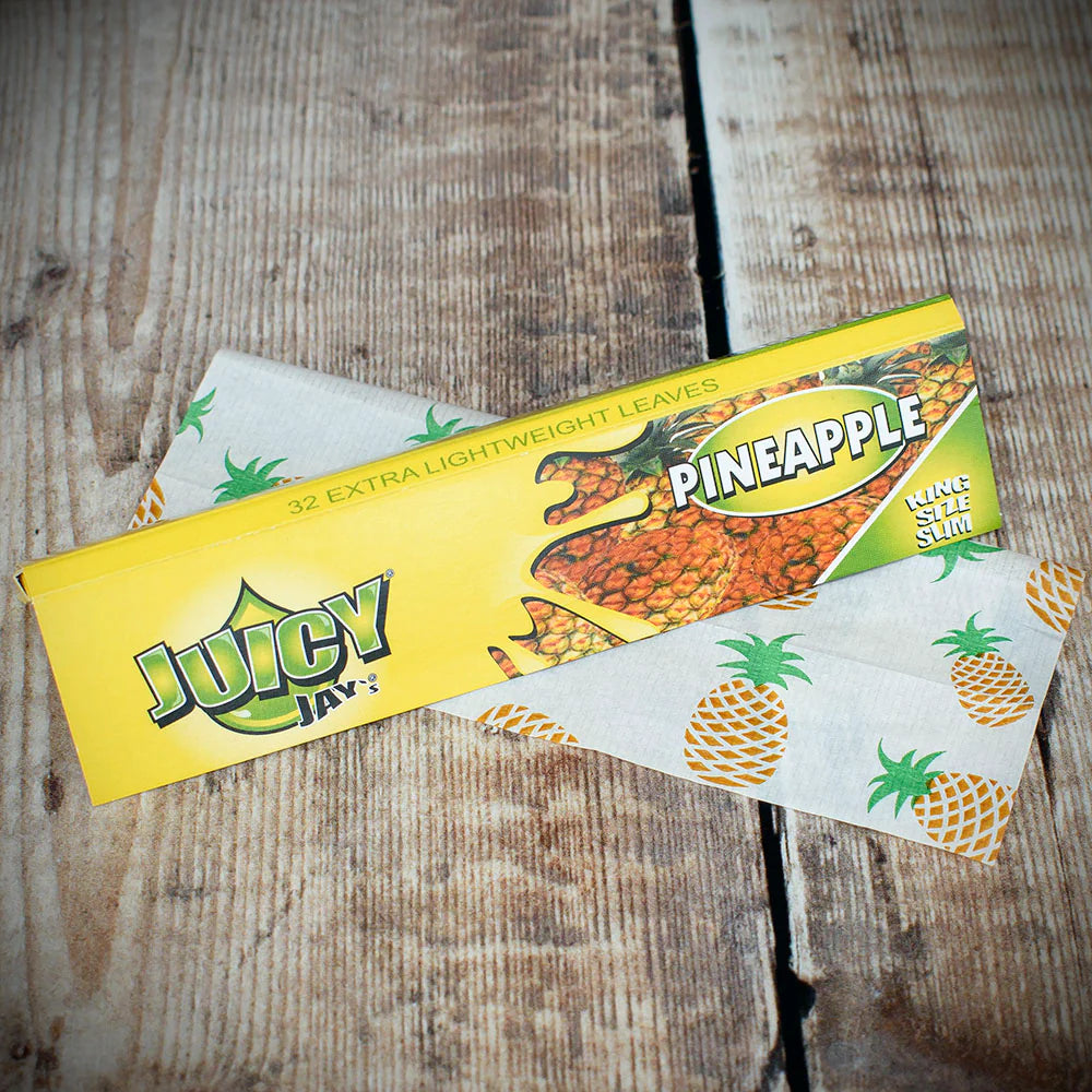 Juicy Jay's King Size Slim Rolling Papers - Pineapple