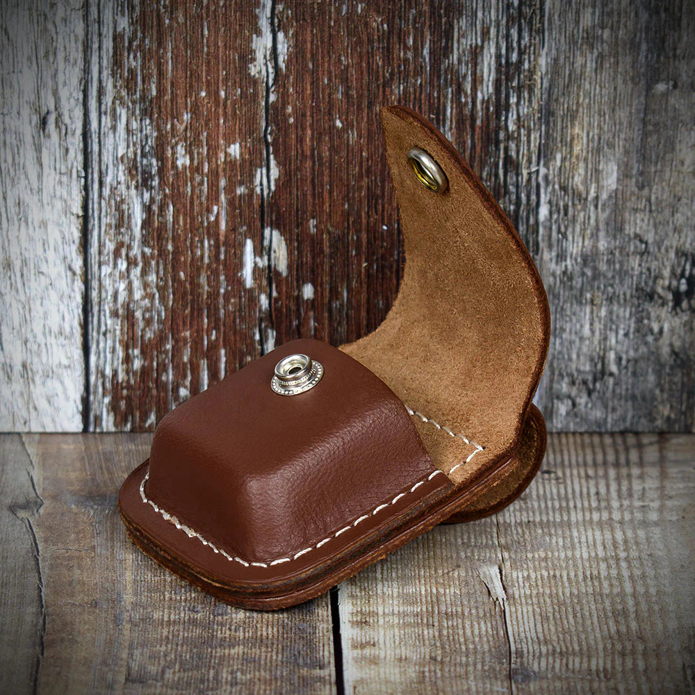Zippo Lighter Pouch With Belt Loop - Brown Leather
