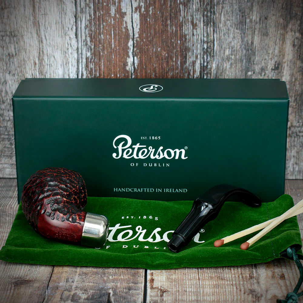 Peterson of Dublin System Rustic Briar Smoking Pipe - Shape No.303