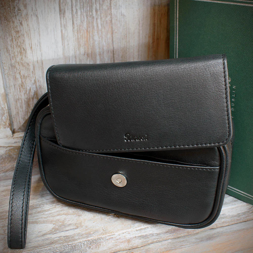Peterson Two Pipe Combination Pouch - Zipped Black (POU-133)