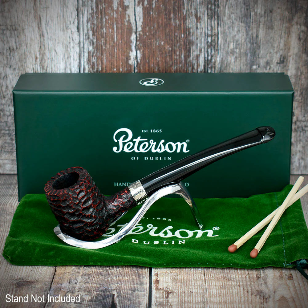Peterson of Dublin Speciality Barrel Rustic Briar Smoke Pipe