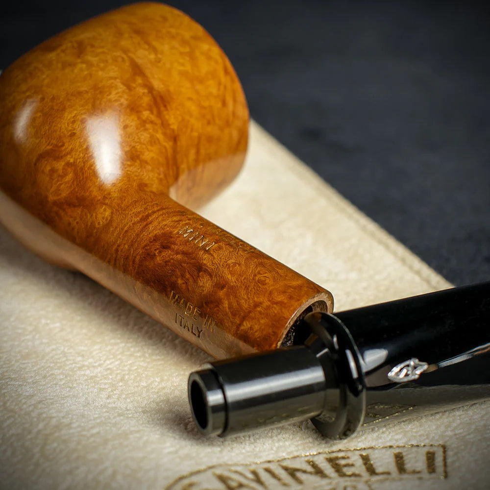 Savinelli Mini -  Smooth Briar Smoking Pipe - Shape 128 (6mm)