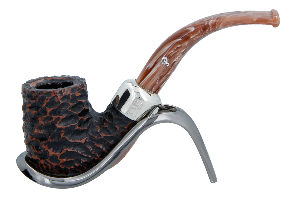 Peterson of Dublin Derry Rusticated Briar Smoking Pipe - Shape 338 - 9mm