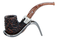 Peterson of Dublin Derry Rusticated Briar Smoking Pipe - Shape 338 - 9mm
