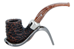 Peterson of Dublin Derry Rusticated Briar Smoking Pipe - Shape 338 - 9mm