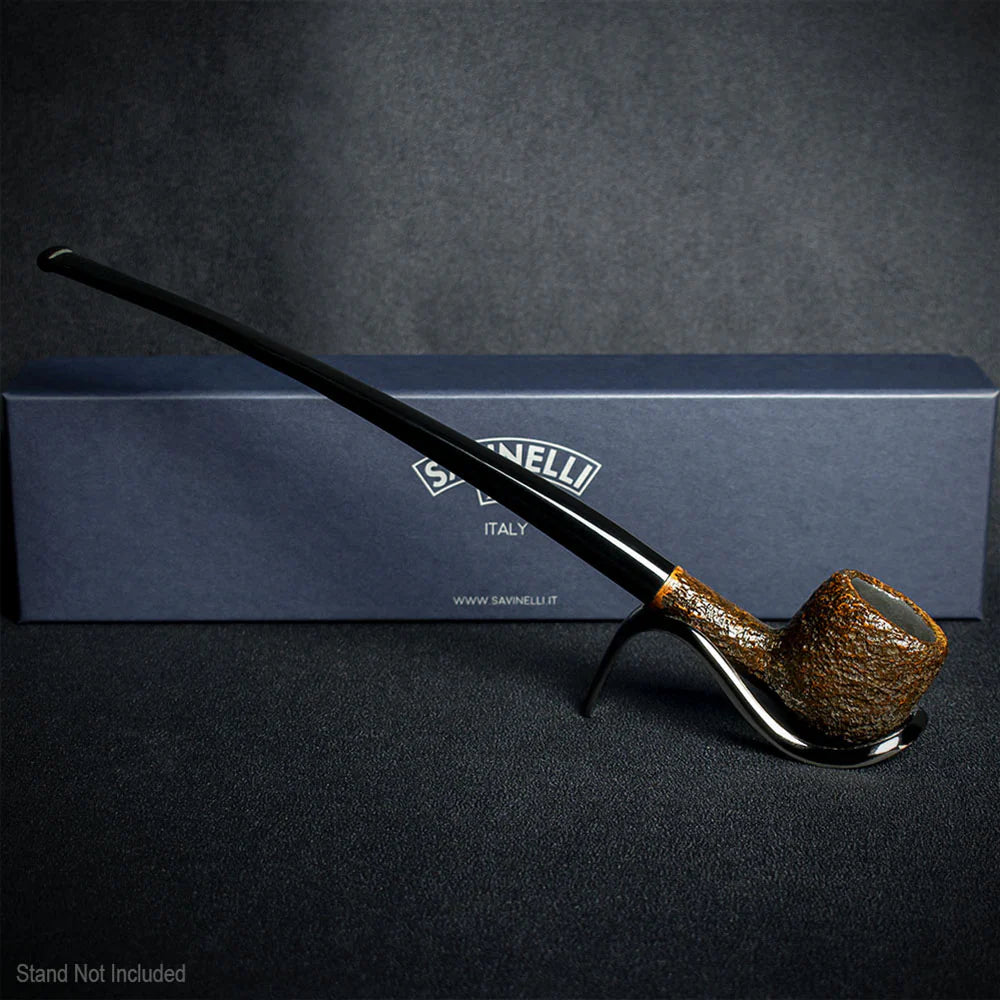 Savinelli Brownblast Churchwarden Briar Pipe - 901 6mm