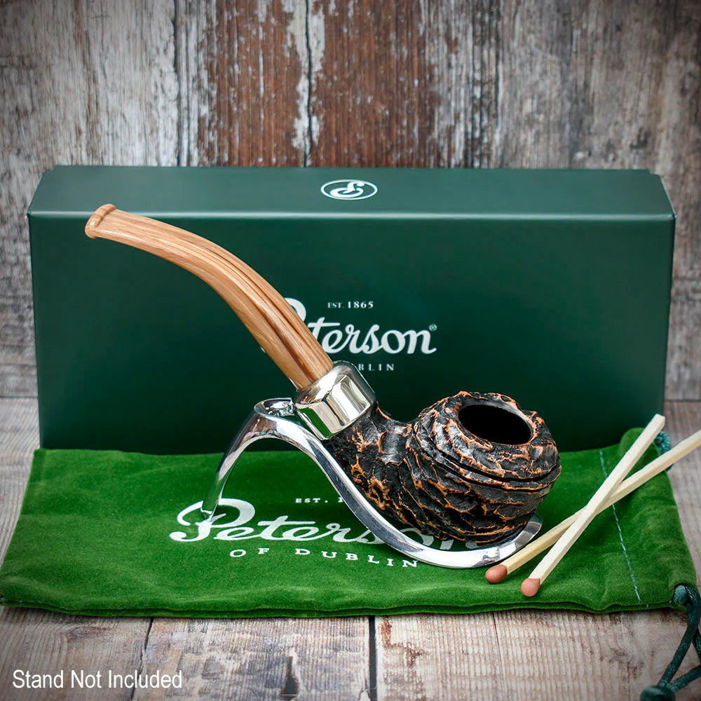 Peterson of Dublin Derry Rusticated Briar Smoking Pipe - Shape 999 - 9mm
