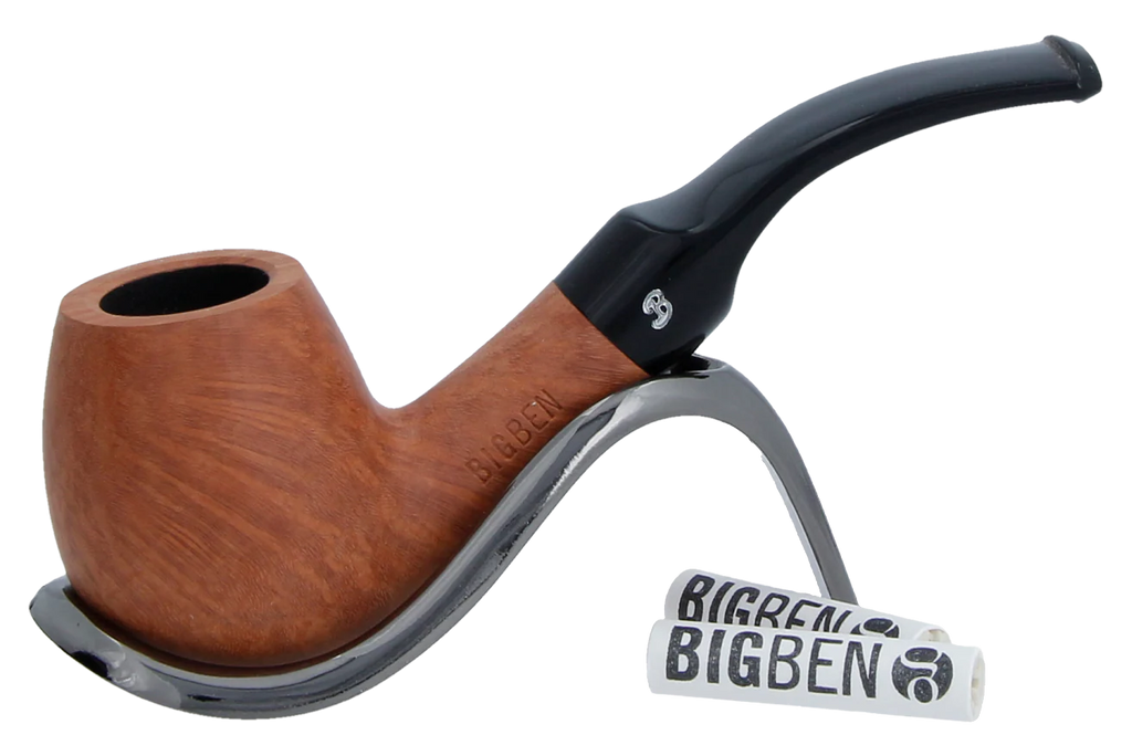 Big Ben Briar Smoking Pipe Starter Kit - Bent Pipe