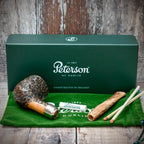Peterson of Dublin Derry Rusticated Briar Smoking Pipe - Shape 606 - 9mm