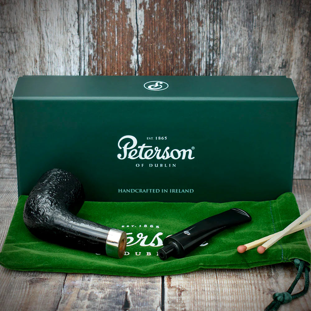 Peterson of Dublin Cara Sandblasted Briar Smoking Pipe - Shape 268