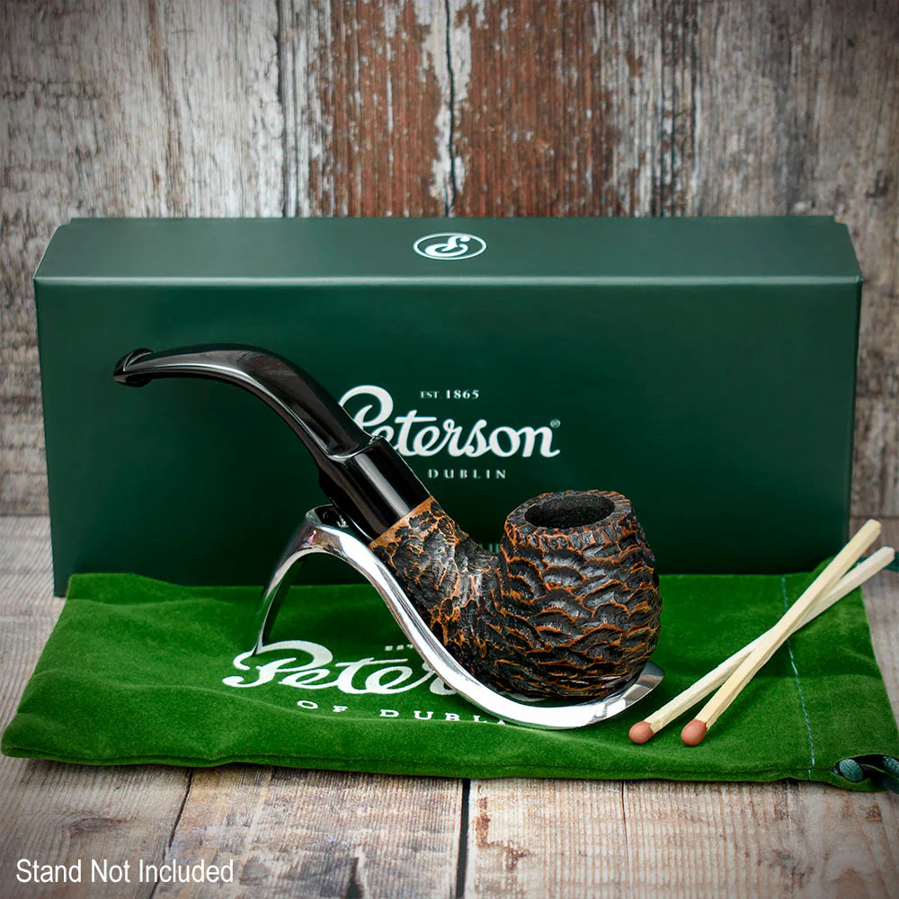 Peterson of Dublin Aran Rusticated Briar Smoking Pipe - Shape No.221