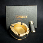 Honest Lighter & Ashtray Set - Gold