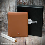 Alfred Dunhill White Spot Terracotta Leather Cigarette Case - 20 Superkings