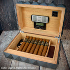 Colibri Quasar Desktop Humidor Grey - 40/45 Cigar Capacity