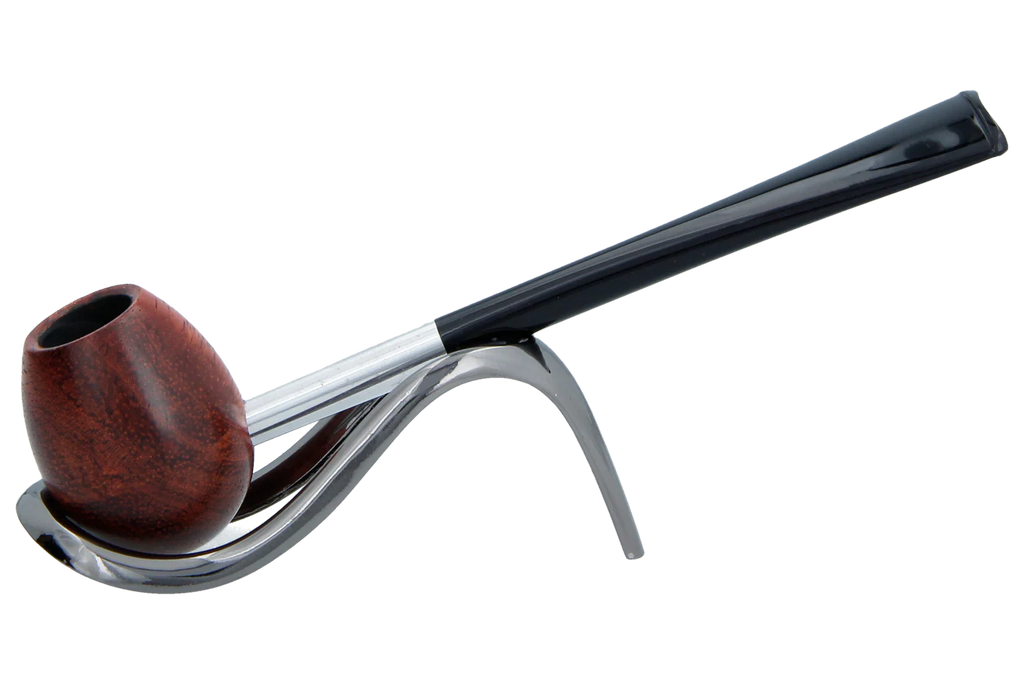 Smoke-King Metal Pipe Brown Poa Rosa Wood Egg Shape Bowl