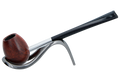 Smoke-King Metal Pipe Brown Poa Rosa Wood Egg Shape Bowl