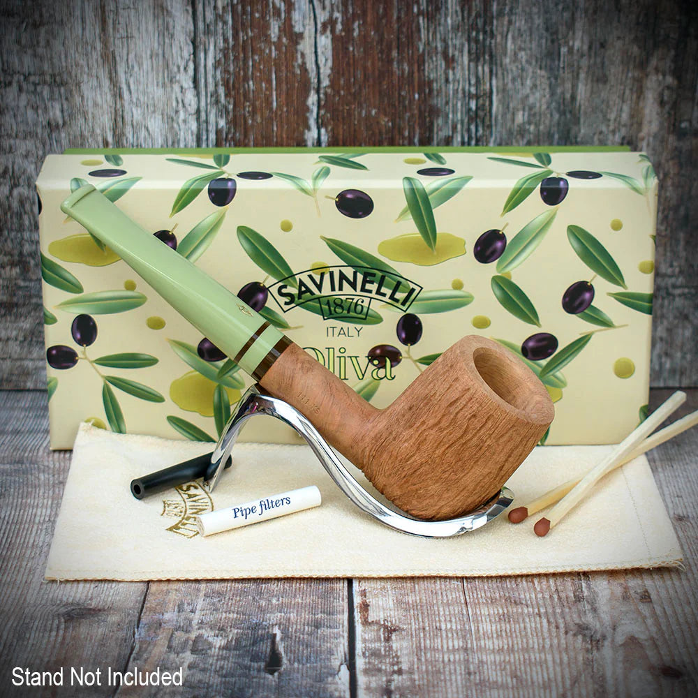 Savinelli Oliva Natural Rustic 111 - 6mm Briar Pipe