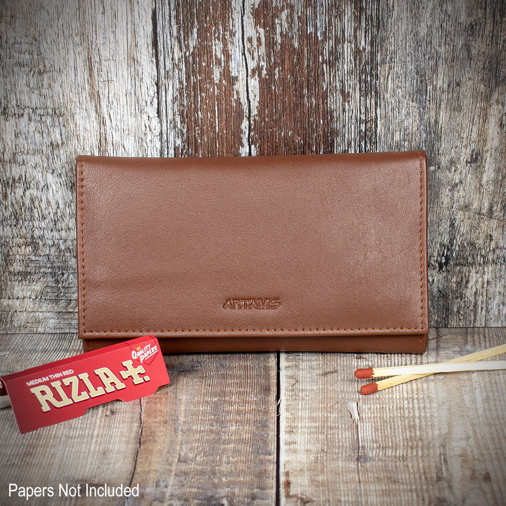 Sarome Leather Handrolling Pouch - Tan PO27T