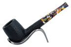 Savinelli Arlecchino Rusticated Black 111 - 6mm Briar Pipe