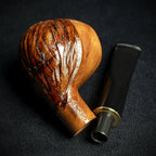 Jean Claude 9mm Filter Rustic Wave Briar Smoking Pipe - Shape 50