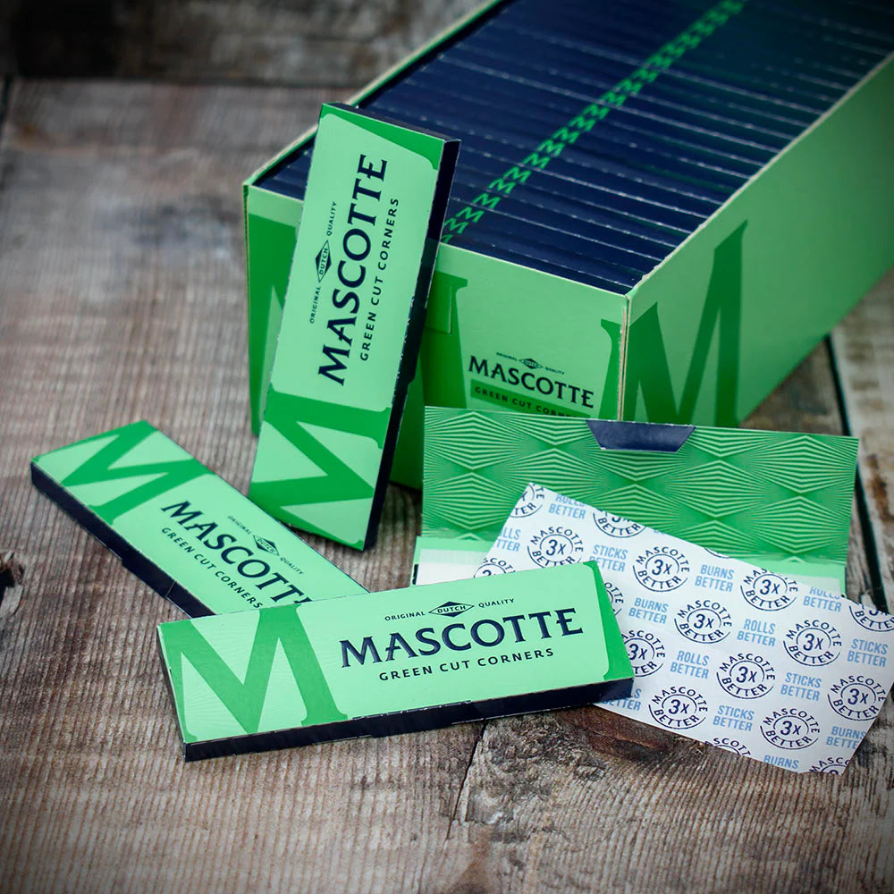 Mascotte Green Premium Rolling Papers - Box of 50