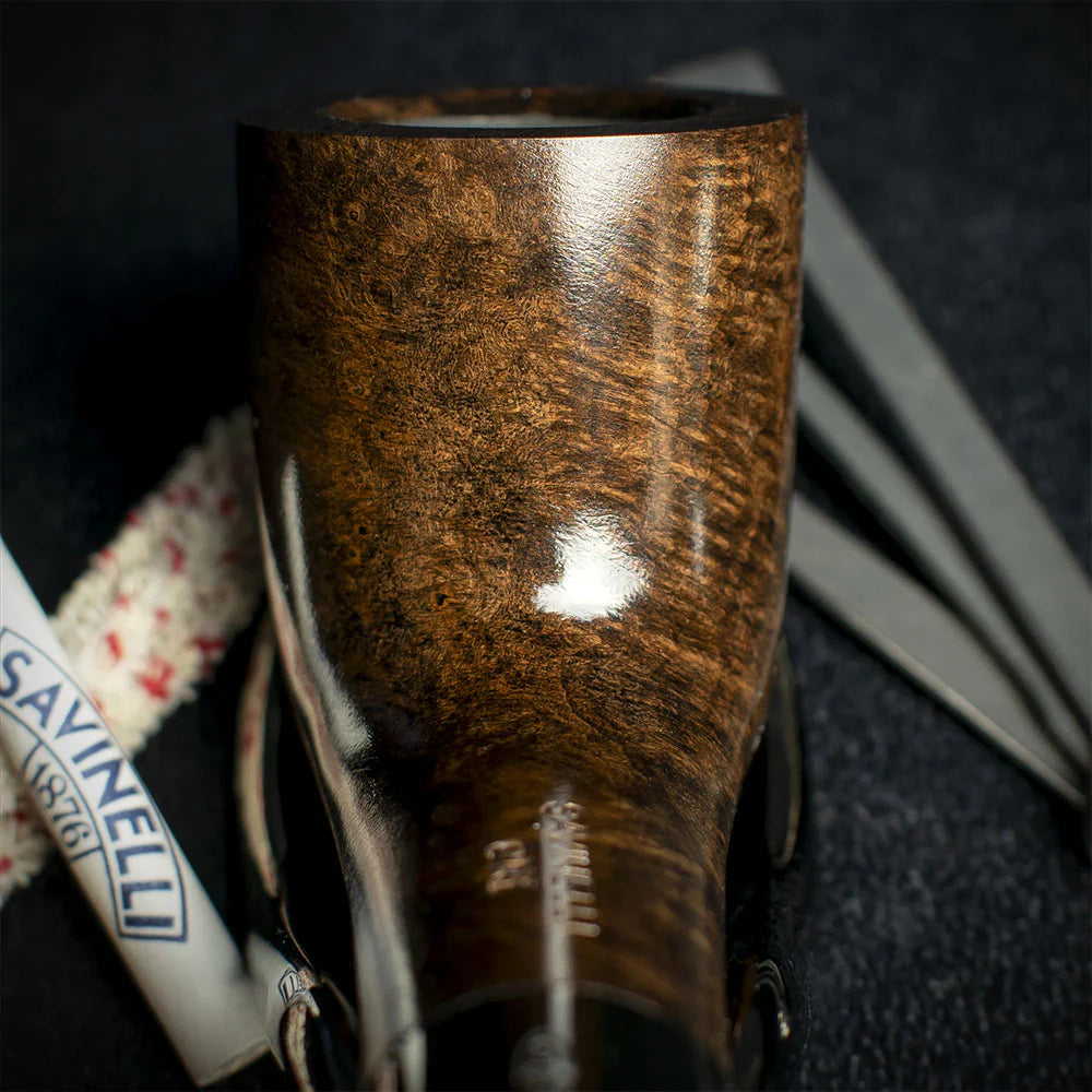 Savinelli One Smooth Brown 404 Pipe Starter Kit