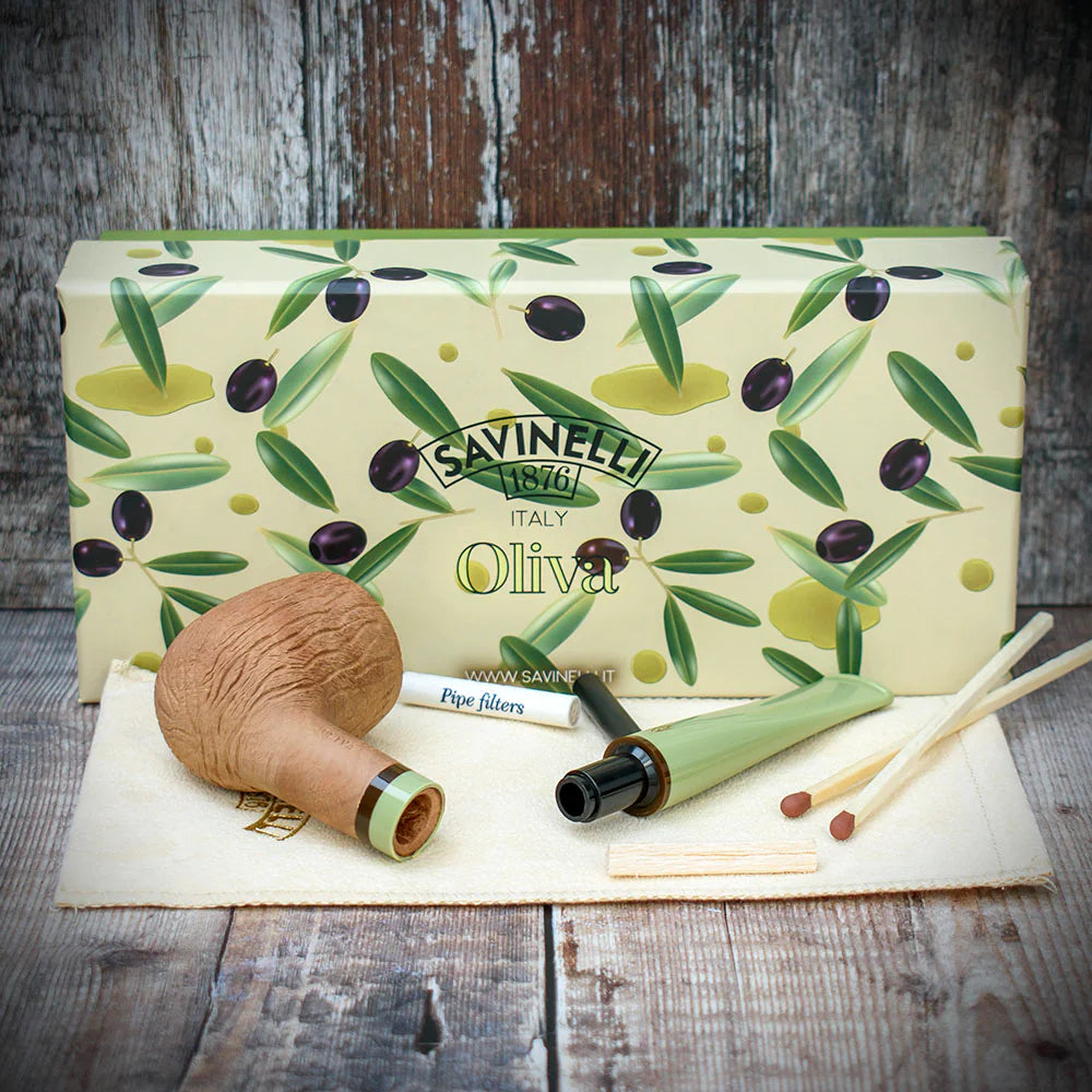 Savinelli Oliva Natural Rustic 106 - 6mm Briar Pipe