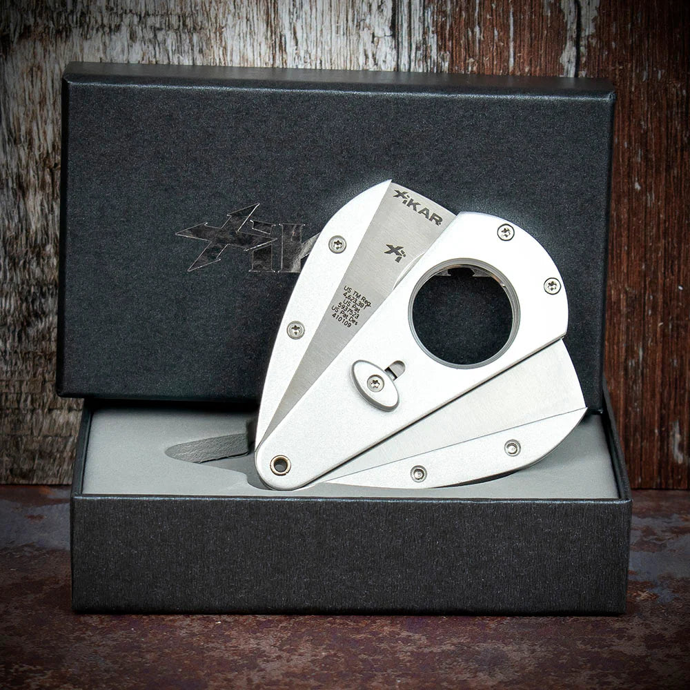 Xikar Xi-1 Silver 100SL Double Blade Guillotine Cigar Cutter