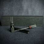 Black Titanium Cigar Drill Spike Nubber & Double Punch - Draw Enhancer Tool