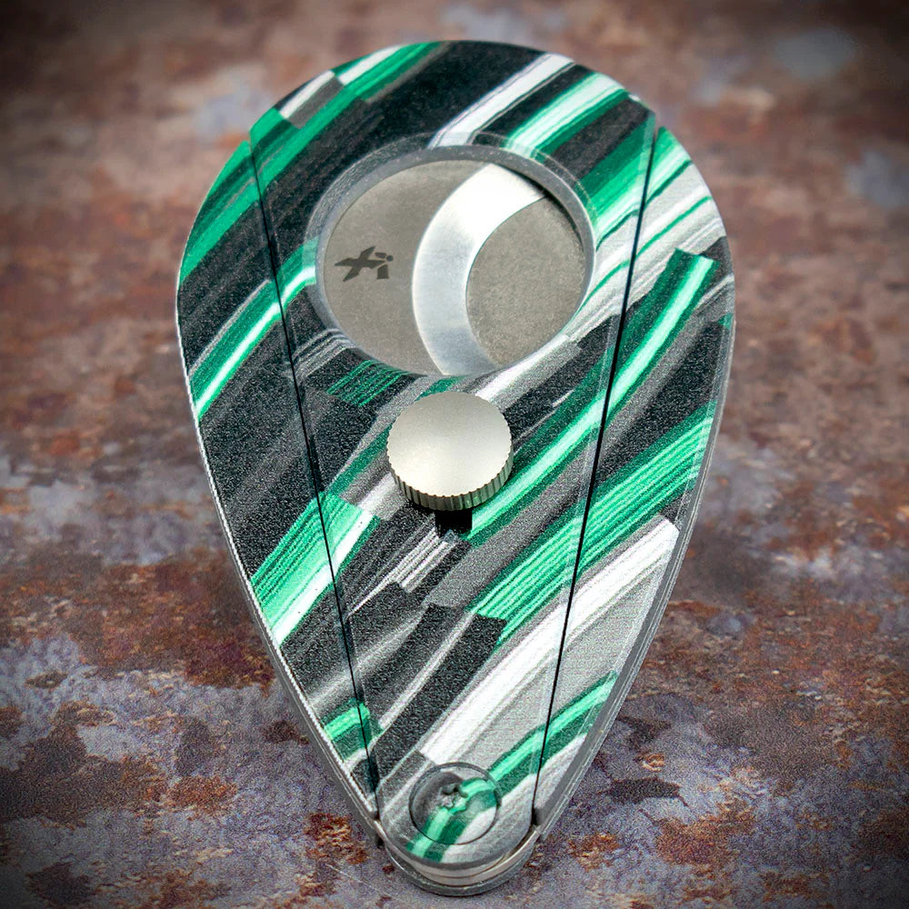 Xikar Xi-2 Nightlife Green 201NLG Double Blade Guillotine Cigar Cutter