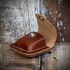 Zippo Lighter Pouch With Belt Clip - Brown Leather