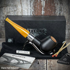 Rattrays Monarch Black 9mm Briar Smoking Pipe - Shape 18