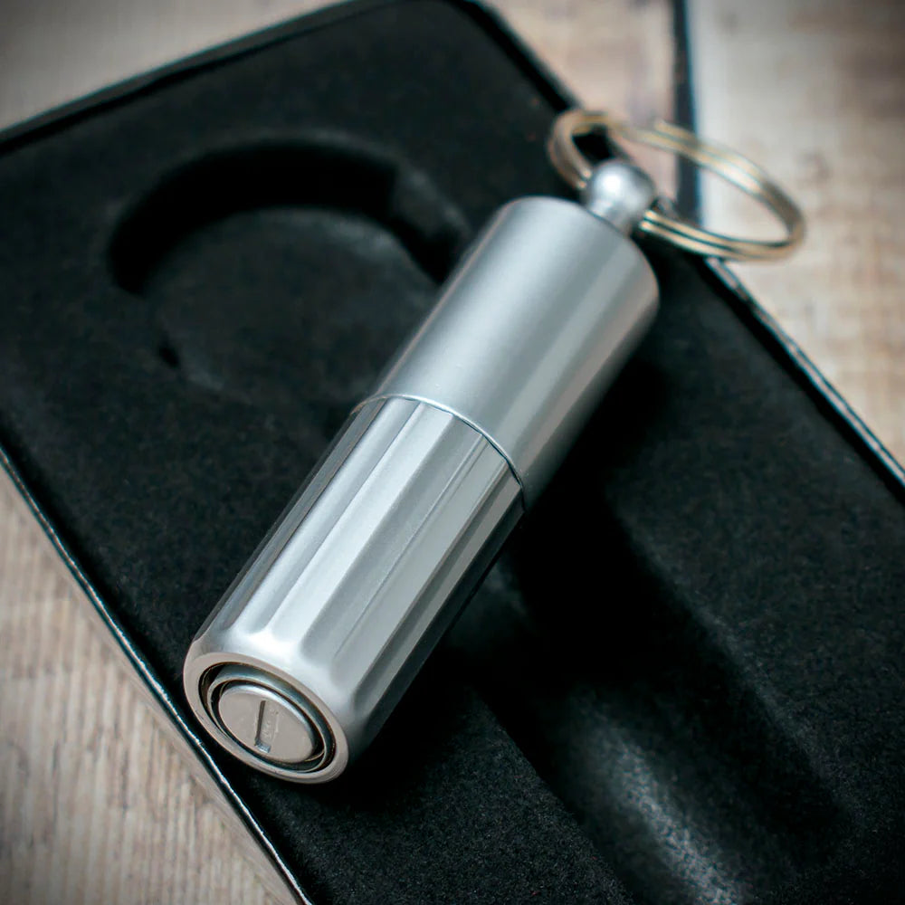 Compact Double Punch Cigar Tool 10mm & 12mm - Satin Silver