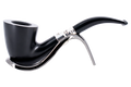 Peterson of Dublin Ebony Spigot Briar Smoking  Pipe - Shape 128