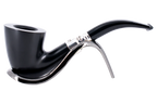 Peterson of Dublin Ebony Spigot Briar Smoking  Pipe - Shape 128