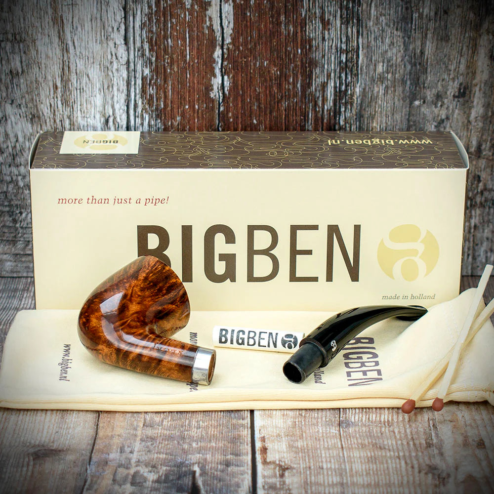 Big Ben Sylvia Tan Polish Briar Smoking Pipe -  Shape 855