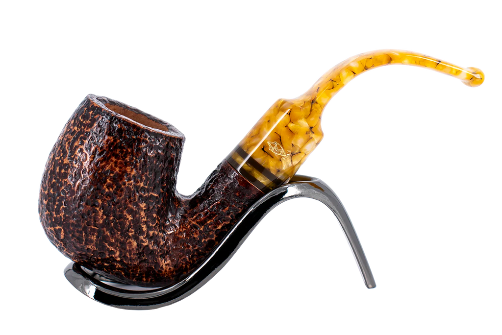 Savinelli Miele Rusticata Brownblast 614 - 6mm Briar Pipe