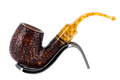 Savinelli Miele Rusticata Brownblast 614 - 6mm Briar Pipe
