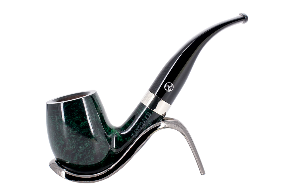 Rattray's Lowland 63 Green Smooth Bent 9mm Pipe