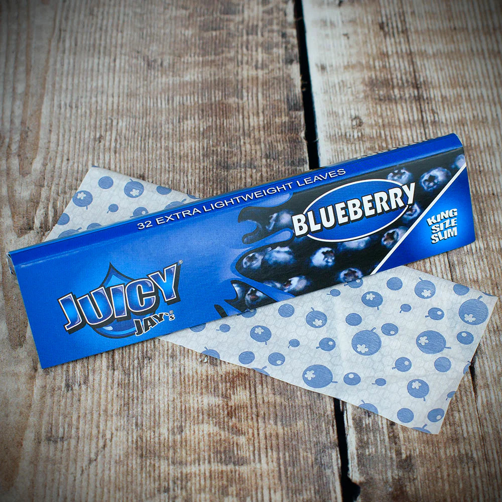 Juicy Jay's King Size Slim Rolling Papers - Blueberry