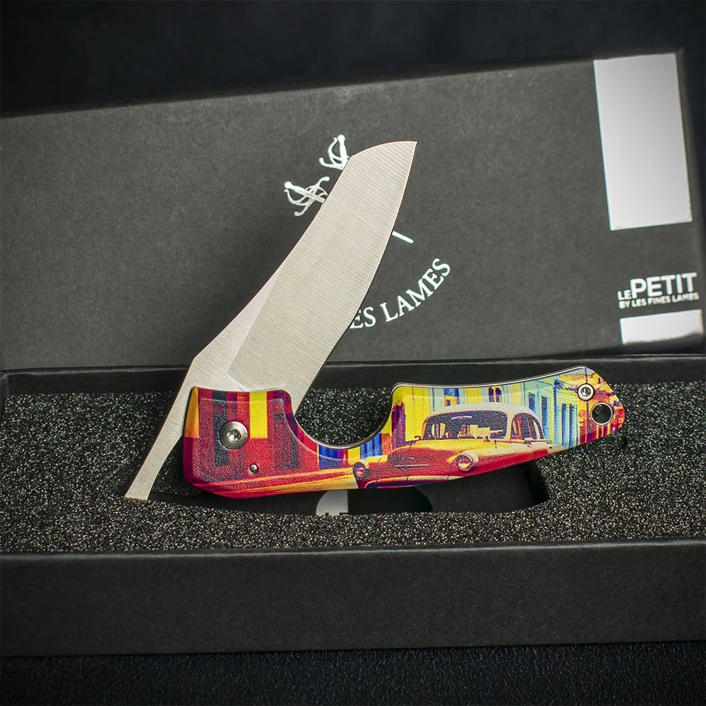 Les Fines Lames Le Petit Cigar Cutter & Knife - Havana Streets - Almendron