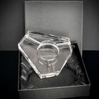 Triangular Crystal Cigar Ashtray - 3 Cigar Rests