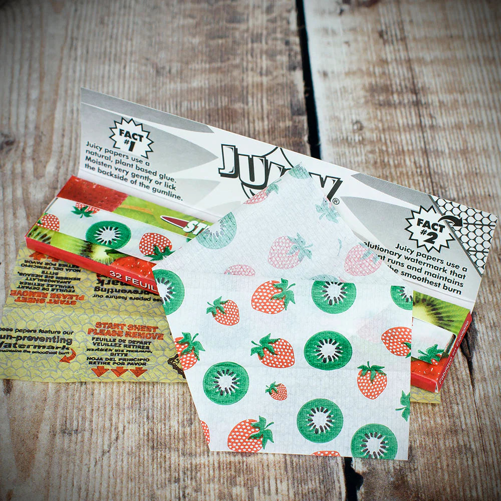 Juicy Jay's King Size Slim Rolling Papers - Strawberry Kiwi